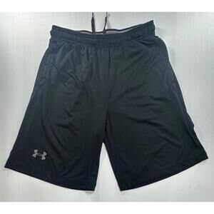 Under Armour Elastic Drawstring Athletic Shorts Black Mens S